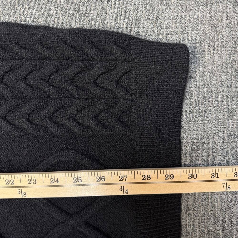 Disney Marvel Black Panther Sweater Mens XL Black Chunky‎ Cable Knit Pullover - Picture 9 of 10